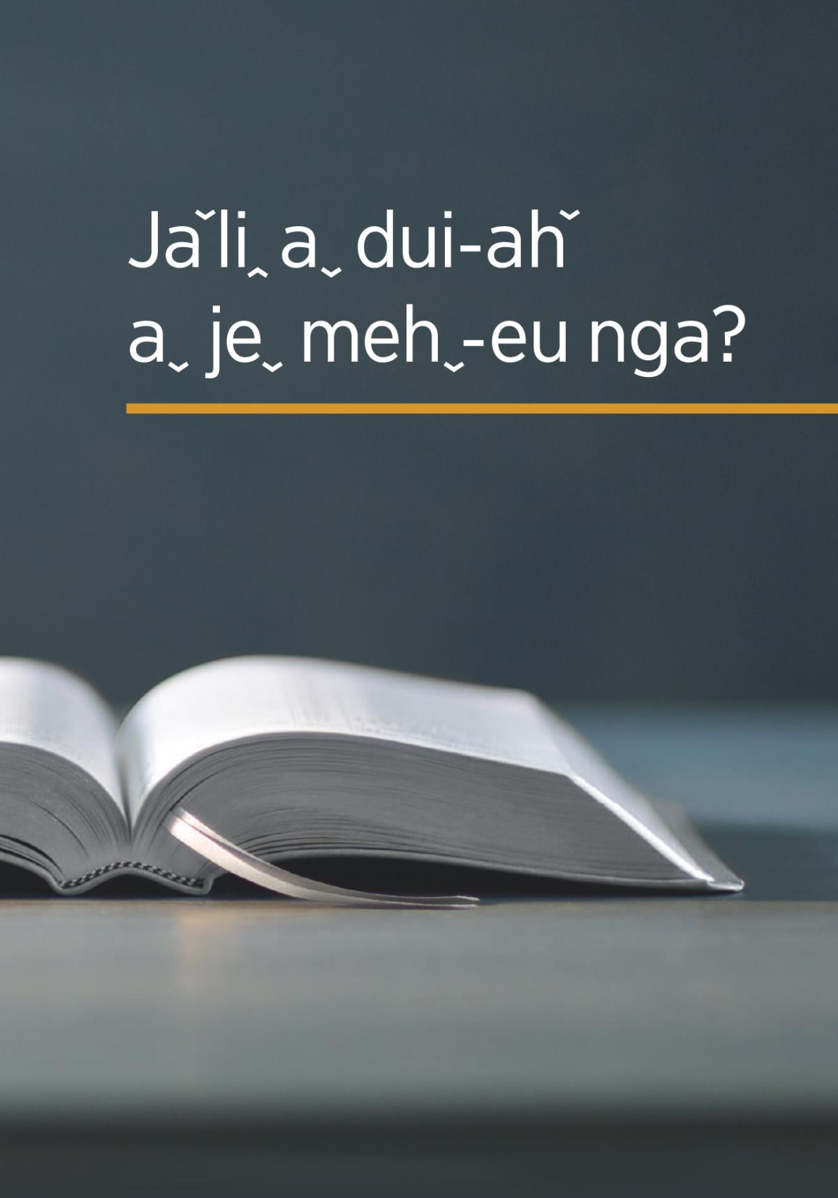 Jaˇliꞈ aˬ dui-ahˇ aˬ jeˬ mehˬ-eu nga?