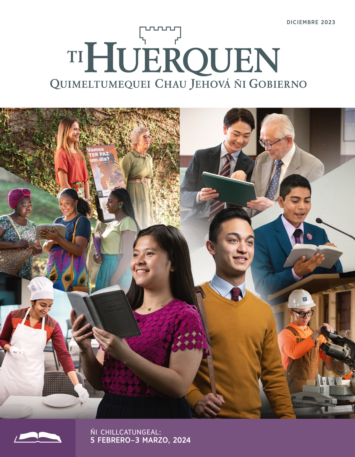 Quiñe üllcha lamngen ca quiñe hueche peñi eluhuingu ñi cüme cristianongerpual. Ti lamngen raquiduami ñi papeltuel Biblia mu ca ti peñi amuldunguyahui. Fillque adentun: Üllchaque lamngen ca huecheque peñi serfimequefingün ta Jehová. 1. Quiñe lamngen pepicai ti mesa Betel mu ñi iyal pu betelita. 2. Epu lamngen pengelelfi quiñe troquiñ Biblia quiñe domo amuldungun mu. 3. Quiñe lamngen amuldungui carrito mu quiñe cushe lamngen engu. 4. Quiñe hueche quellufi quiñe fücha peñi ñi püneafiel tañi tablet. 5. Quiñe peñi plataforma mu papeltumequei Biblia. 6. Quiñe peñi pünefi quiñe herramienta deumarucan mu.