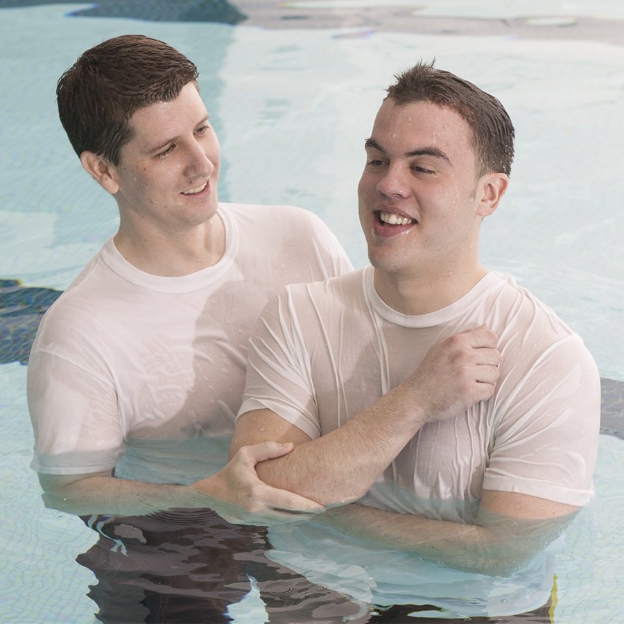 A disciple symbolizes his dedication to God by being baptized