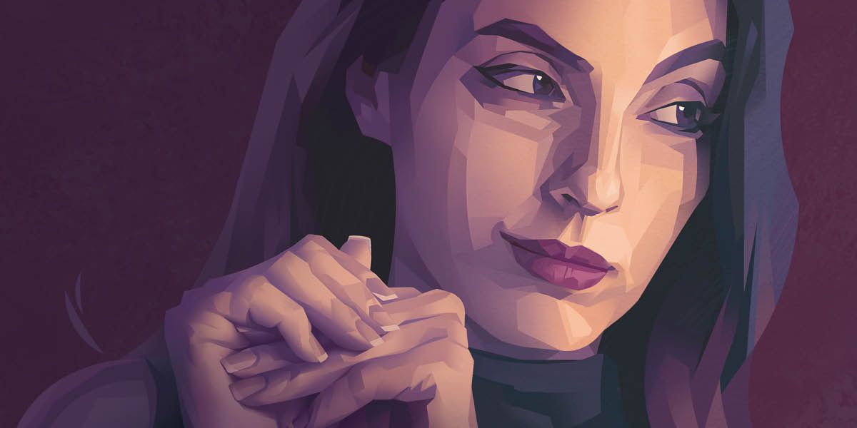 A woman contemplating revenge.