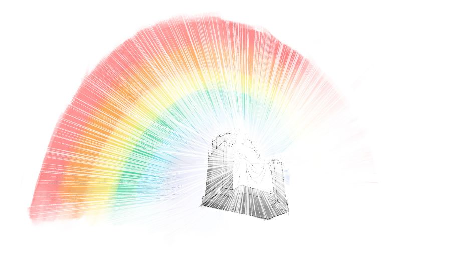 The rainbow surrounding Jehovah’s throne, as described in Ezekiel’s vision.