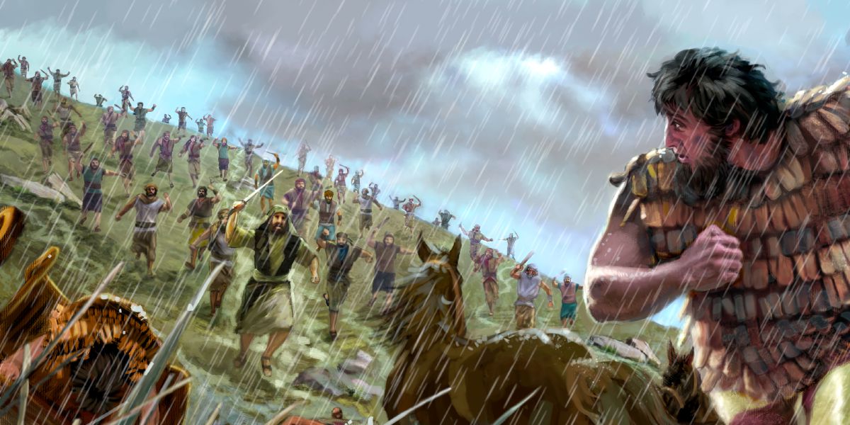 Barak and his men chase after Sisera and his army