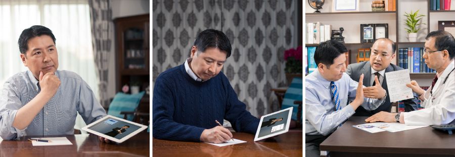 A brother does research, completes a legal medical document, and talks with his doctor