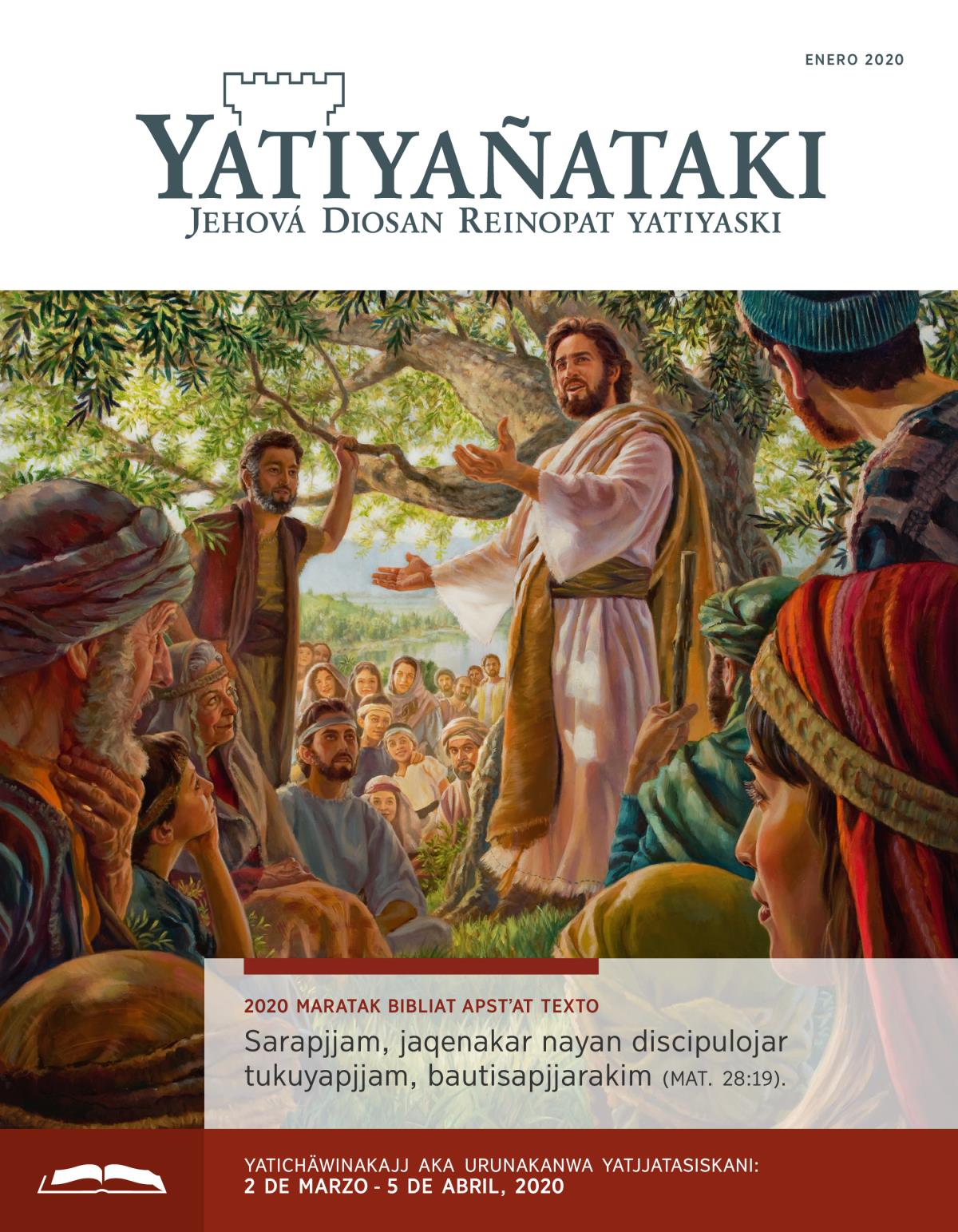 Yatiyañataki (congregacionan yatjjatañataki), enero 2020.