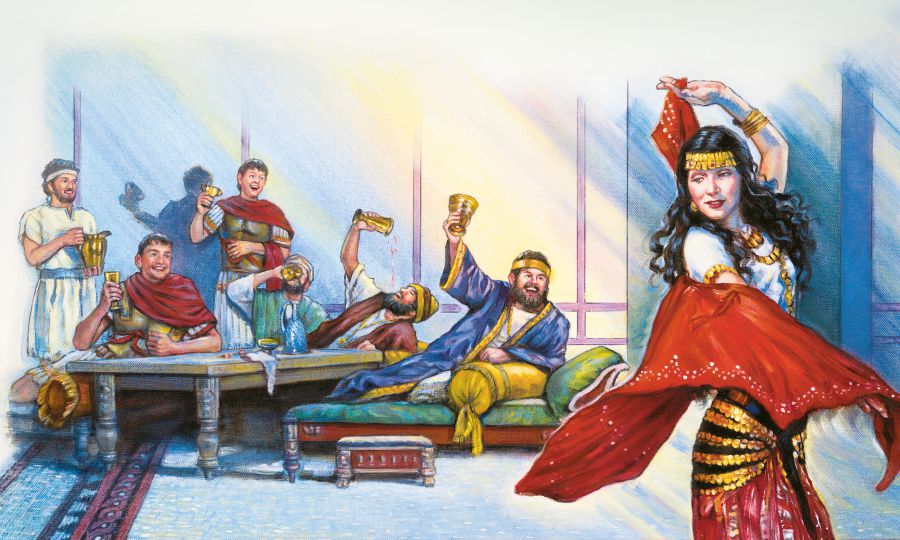 Padşah Hirodun ad günündə Hirodiasın qızı rəqs edir