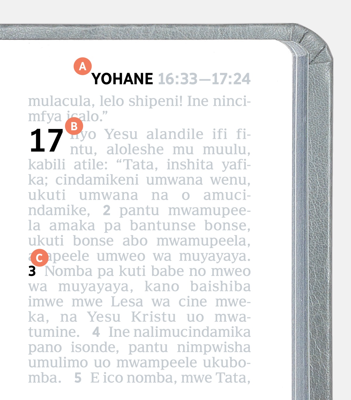 Ifishibilo ifilelangilila A, B, na C pe bula mu Baibo.