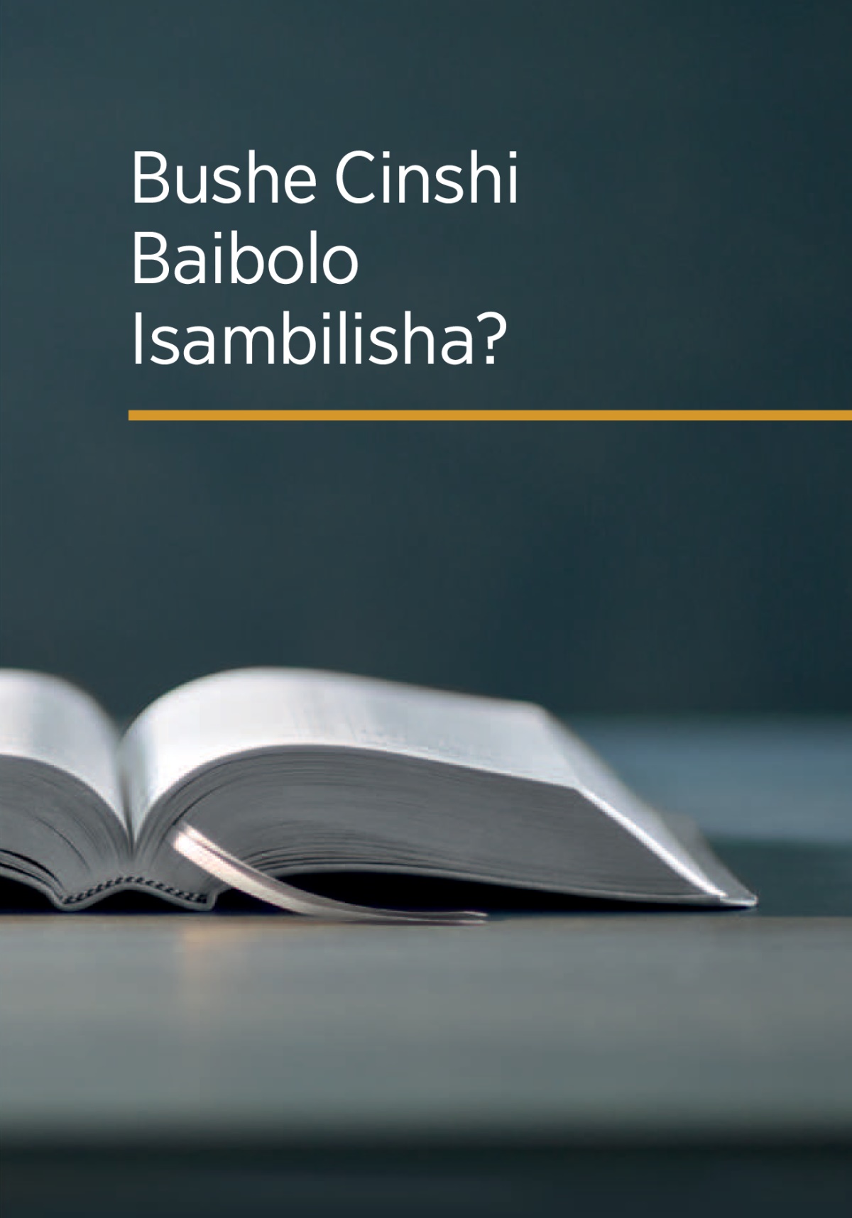 Icitabo citila ‘Bushe Cinshi Baibolo Isambilisha?’