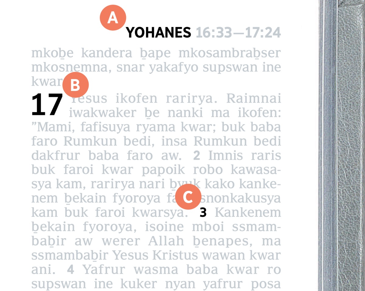 Ḇena kakop A, B, ma C kyur ḇe mnuk ro Refo.