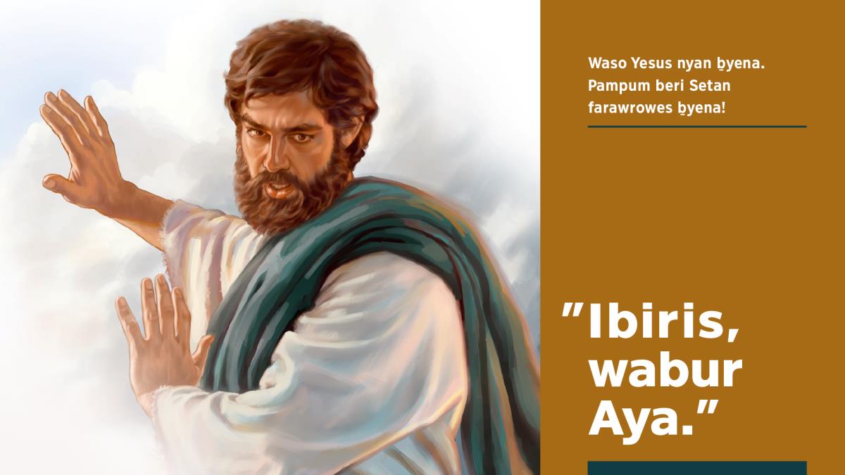 Jesus tells Satan to go away