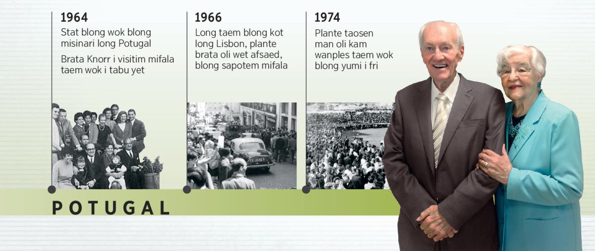 Douglas Guest long Potugal long 1964, long kot long 1966, long wan miting long 1974, mo wetem waef blong hem, Mary Guest