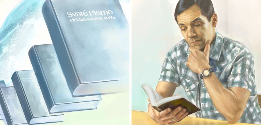 বহু ভাষার বাইবেল; একজন ব্যক্তি তার নিজের ভাষার বাইবেল পড়ছন