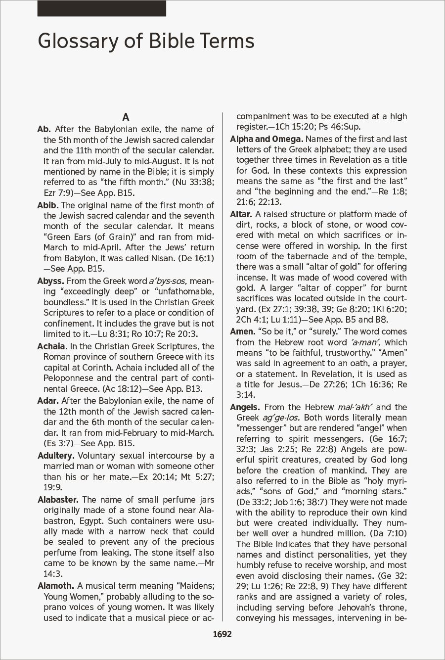 Appendix A7—Main Events of Jesus’ Earthly Life