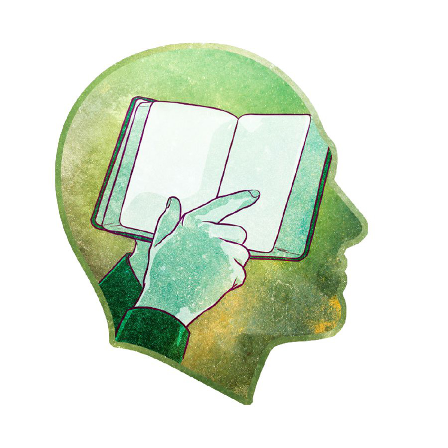 একজন ব্যক্তি শাত্রীয় বিষয় নিয়ে ধ্যান করছন