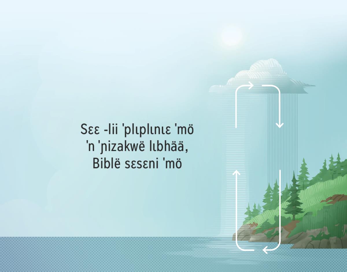 Sɛɛ ˗lii ˈplɩplɩnɩɛ ˈmö ˈn ˈɲizakwëa lɩbhää, Biblë sɛsɛni ˈmö. Sɛɛ ˈɲizakwëa lɩbhää, ˈn sɛɛ ɲuu möˈɛ ˗mä zlɩ ˈmö a desɛɛ.