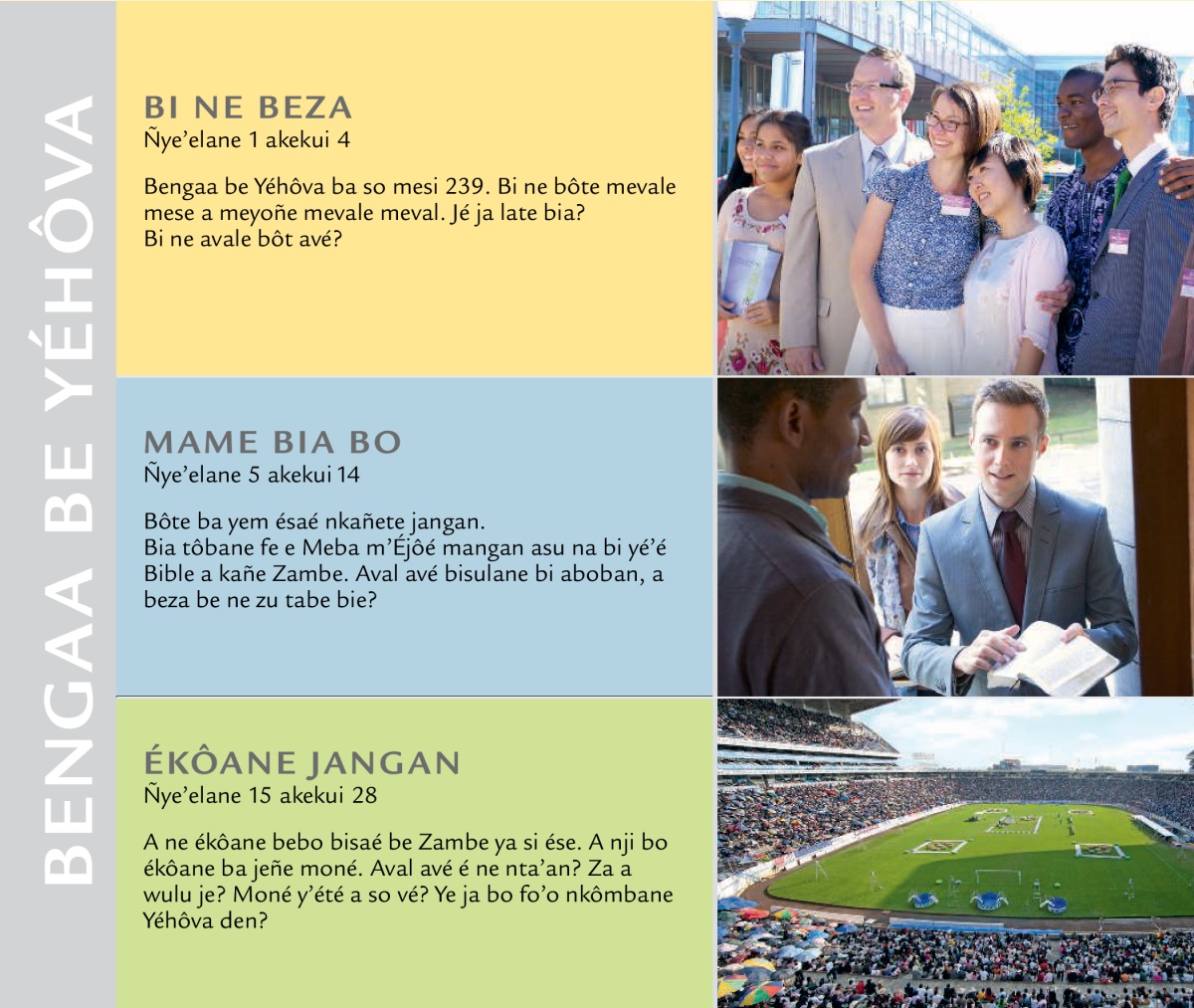 Tep ya nsoé kalate Beza ba bo nkômbane Yéhôva den?
