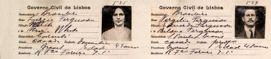 Permis de residence Mojañ Ferguson a nyi minga wé Lizzie, mbu 1928