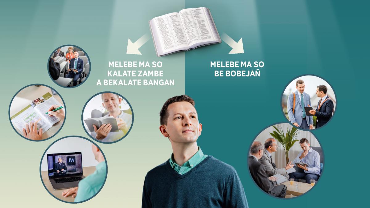 Mam bia yen befôtô: Mojañ a simesane befatan meleb a ne bi. Kalate Zambe a yoo a liti befatan melep bi ne bi. 1. Melebe ma so Kalate Zambe, bekalate bangan: Mojañ a ne ésulan; a lañ Kalate Zambe; a yen télé wongan; a lañ bekalate bangan. 2. Melebe ma so be bobejañ: mojañ a vô’ôlô ane mojañ mbok a kobô nye, a liti nye jôm éziñe tablette; bemvendé bebaé ba zu jome nye.