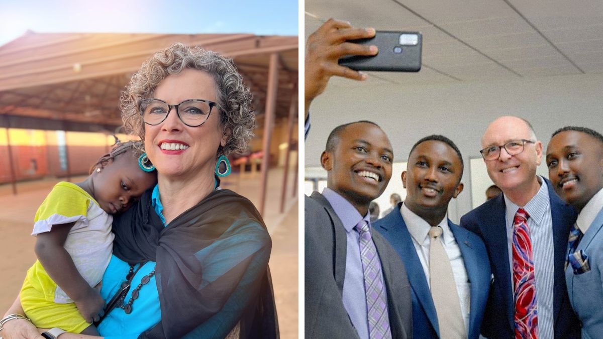 Befôtô: 1. Anne a muñe nté a be’e mone monaminga. 2. Paul a bisoé bi bobejañe ba nyoñe selfie.