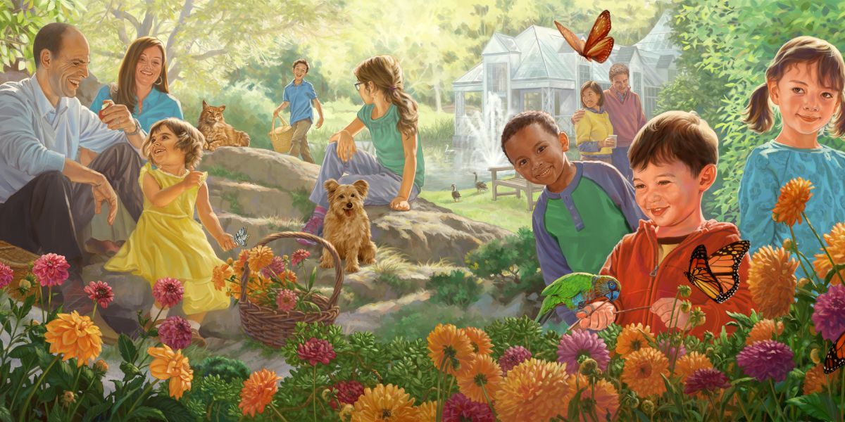 Personas felices disfrutando de la creación