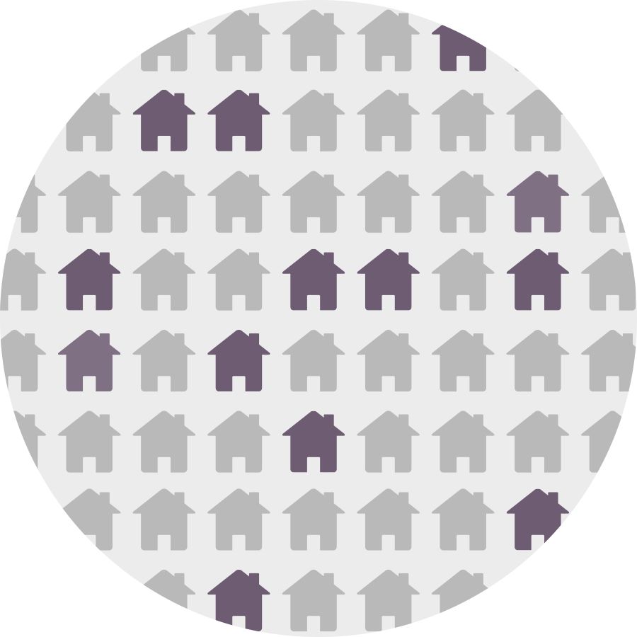 Casas en un territorio