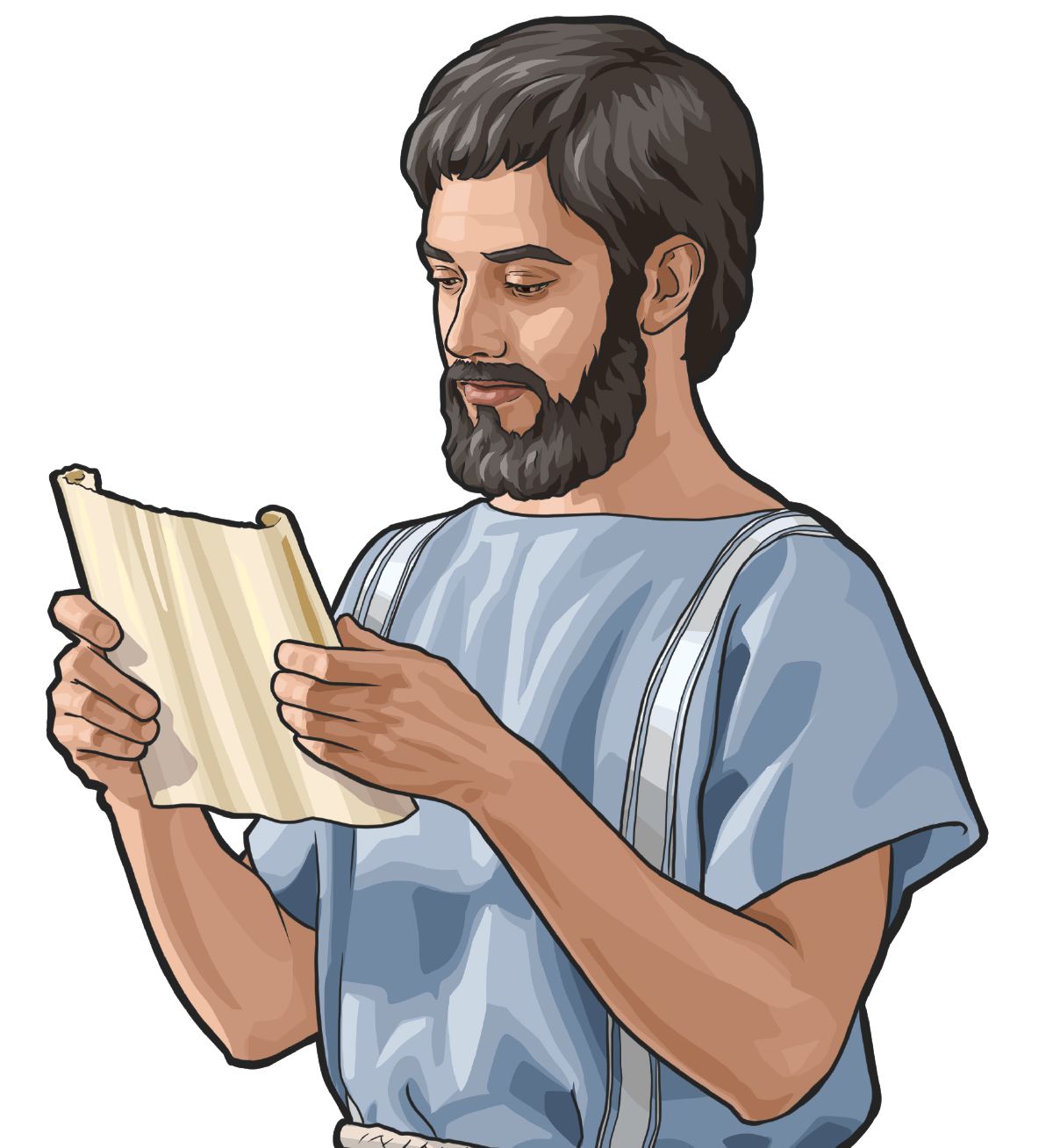 Timoteo leyendo una carta del apóstol Pablo