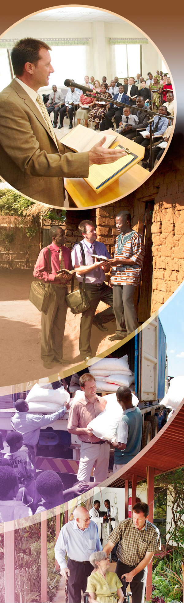 Wahn Kristyan di gi wahn Baibl taak. Layta, hihn di preach bowt di Kingdom a Gaad, help peepl weh gaan chroo wahn dizaasta, ahn help oal peepl.