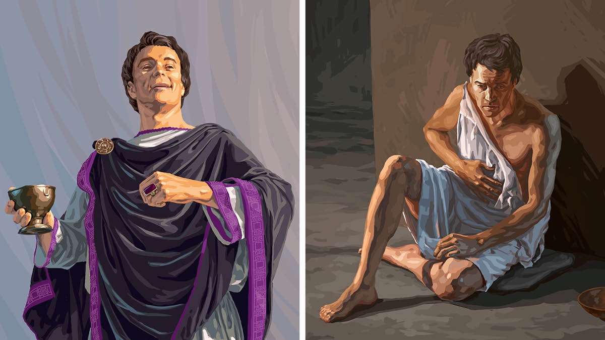 Wahn man fahn Layodiseeya jres op eena perpl kloaz, gat aan joolri, ahn ga wahn goal kop eena ih han; di saym man gat aan sohn tayr op kloaz ahn luk laik ih di staav