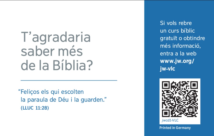 El dors de les targetes JW.ORG