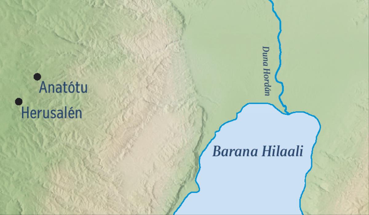 Aban mapa le arufudubalin halíañein lan meha Herusalén luma Anatótu, fulasu le ñein lubéi nasirua lan Heremíasi