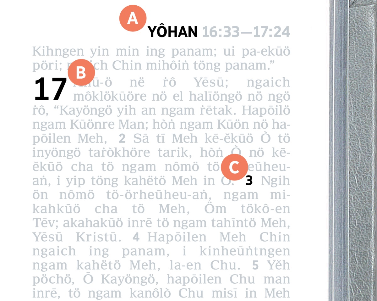 Minë label vamë-eny inlahen ngam A, B, töm C im pěch ngam Paipöl.