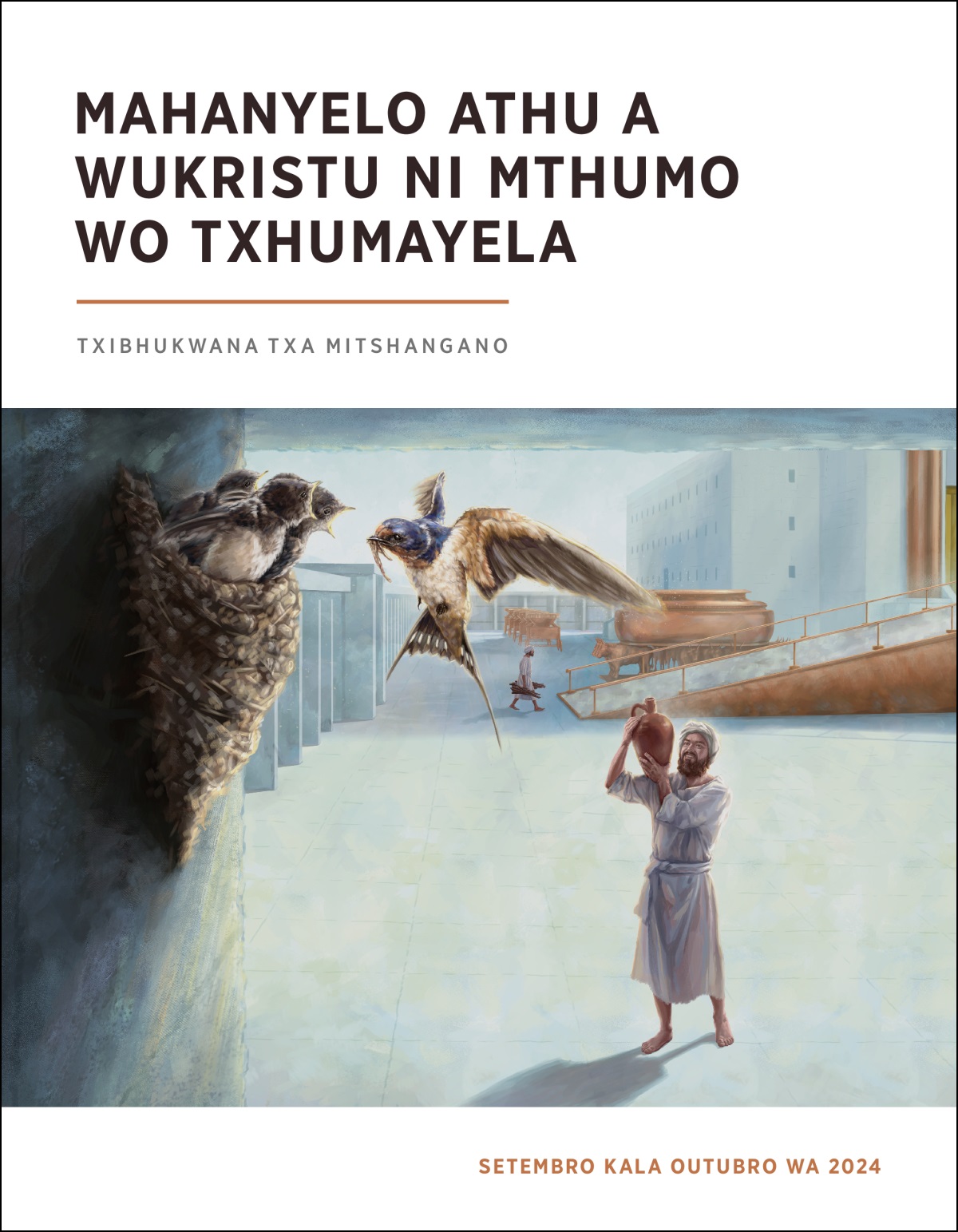 Mmweyo wa vanana va Kora a wonetela txisaka txa timbeluvelu ka mthanda wa dithempele.