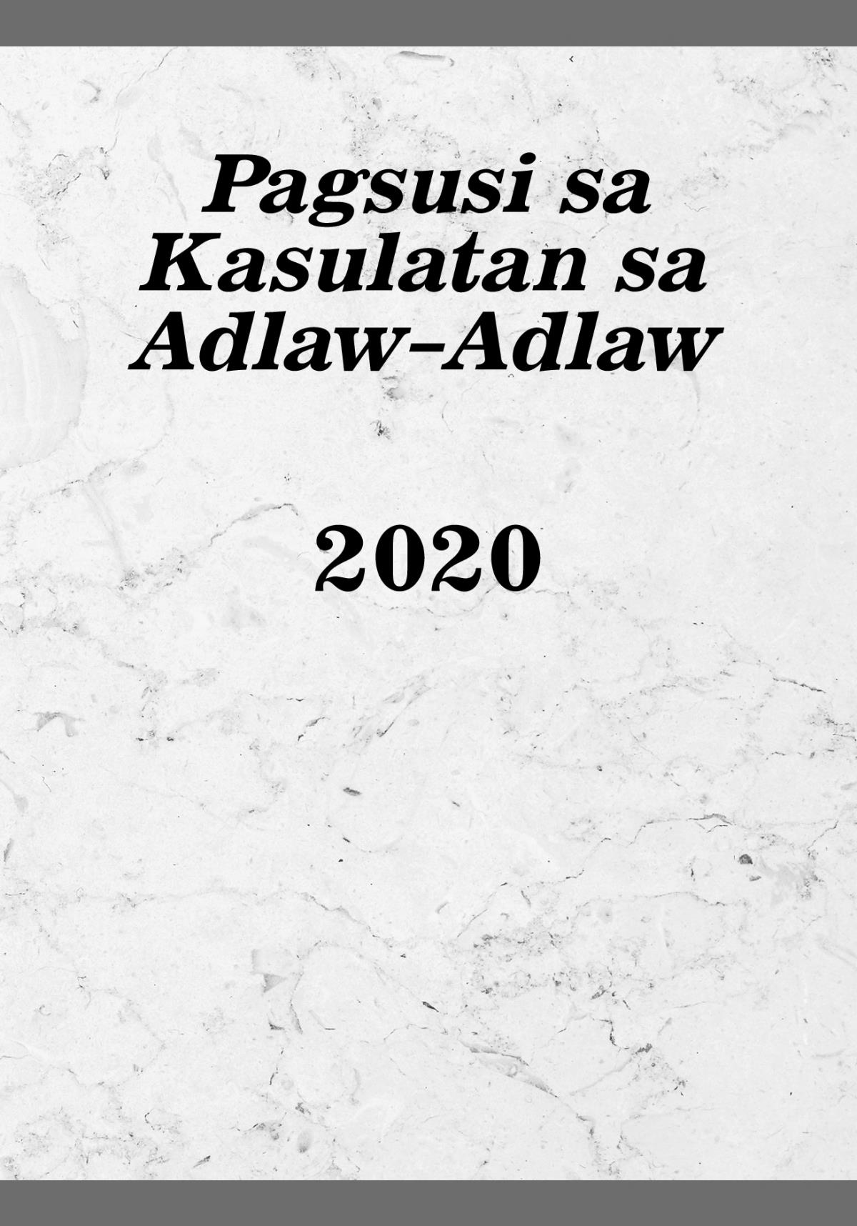 Pagsusi sa Kasulatan sa Adlaw-Adlaw​—2020