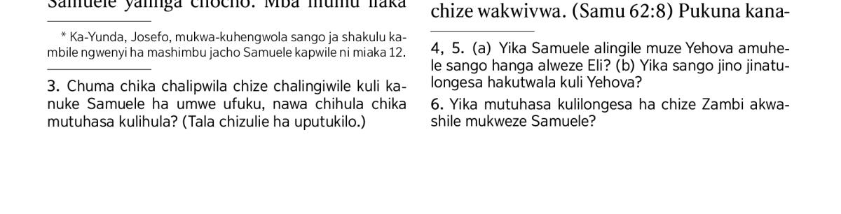 Maola awana waze te A-Yunda akuzachisa ha mashimbu a Mbimbiliya