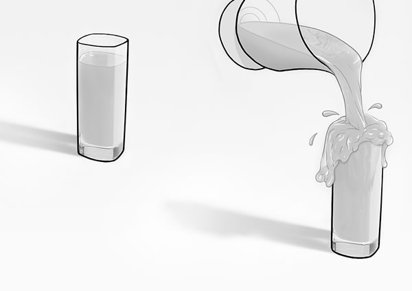 滿溢了的水杯