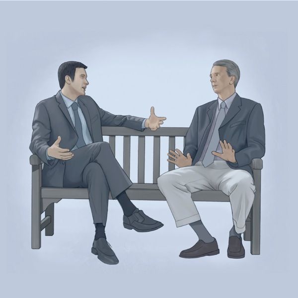 兩個男子在講和