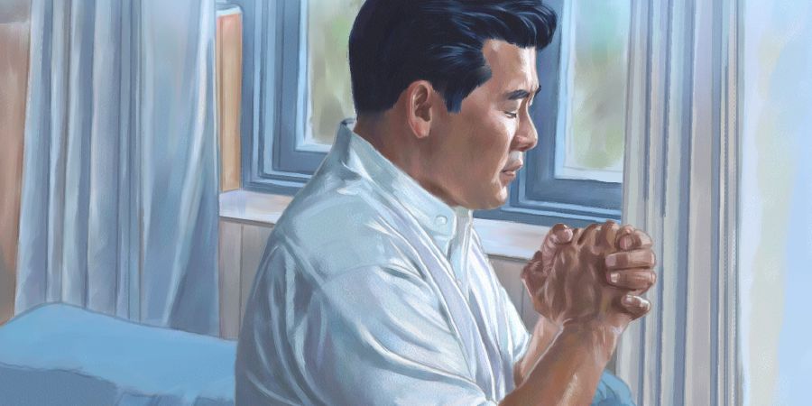一個男人在禱告