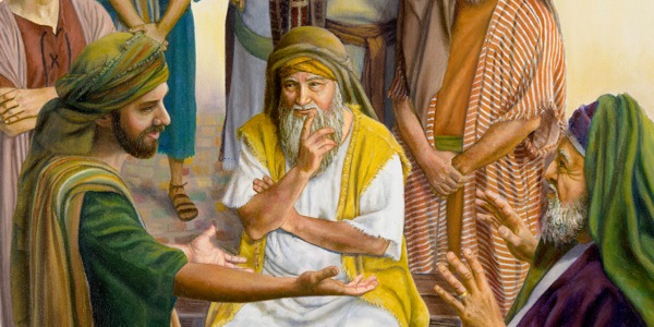 古代以色列的一位審判官在聆聽訴訟