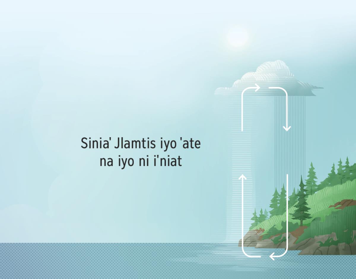 Siniaˈ Jlamtis iyo ˈate na iyo ni iˈniat. Siuniwa flechajas iˈwinkiˈn tepa ijiojwi na iˈniat.