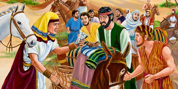 Egyptští sluhové nachází Josefův stříbrný pohár ve vaku jednoho z jeho bratrů