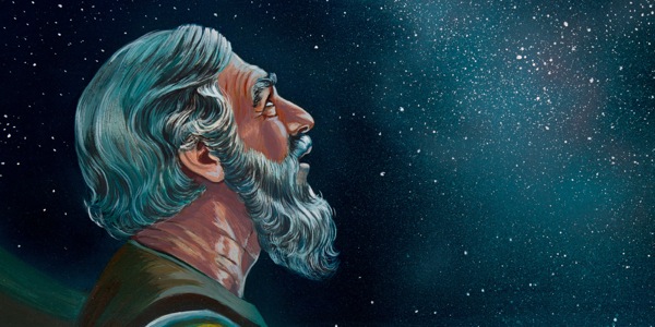 Abraham se dívá na hvězdnou oblohu