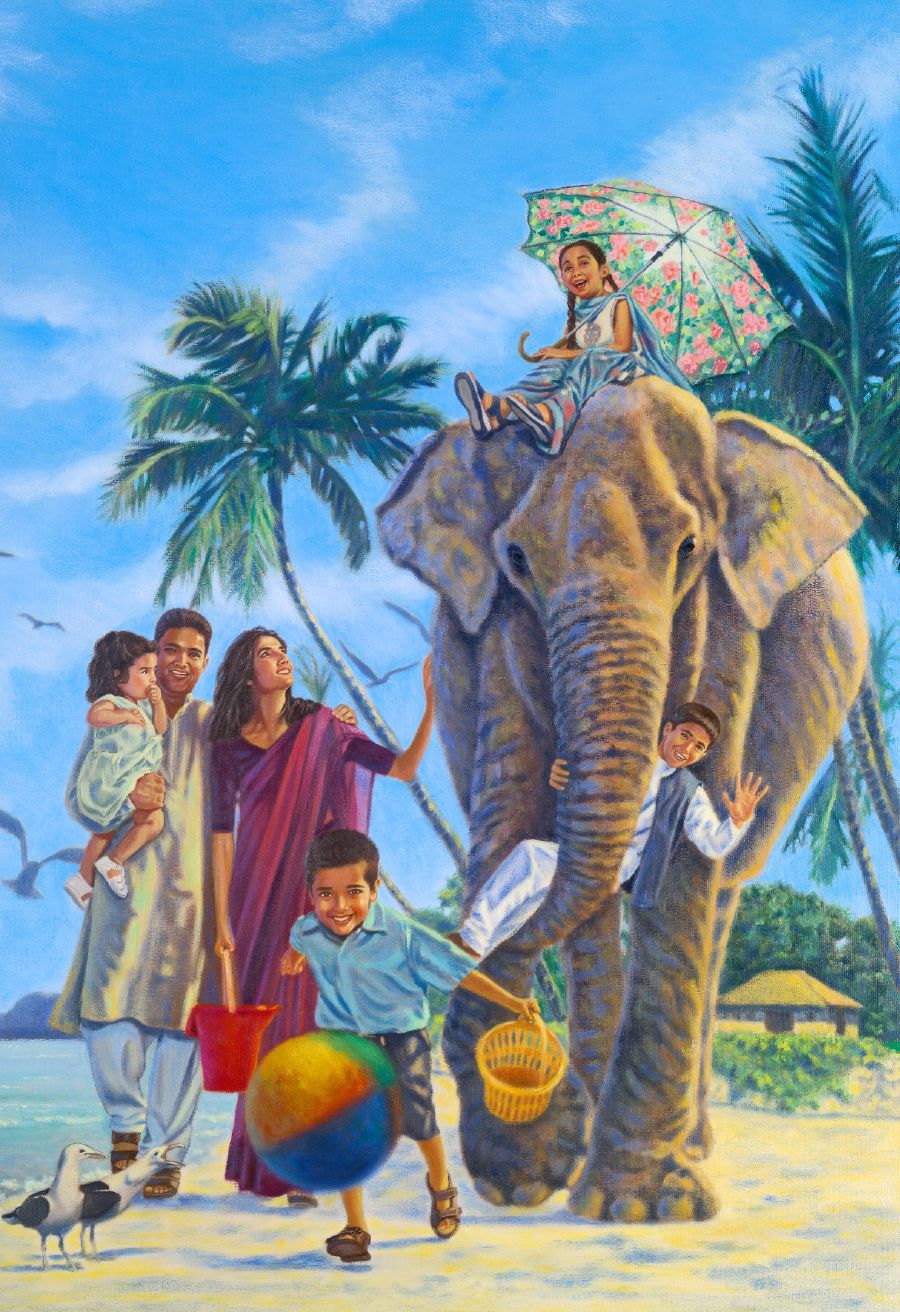 Una familia disfrutando de la vida en el Paraíso