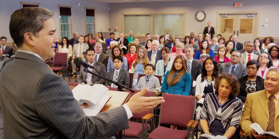 Una reunión de los testigos de Jehová