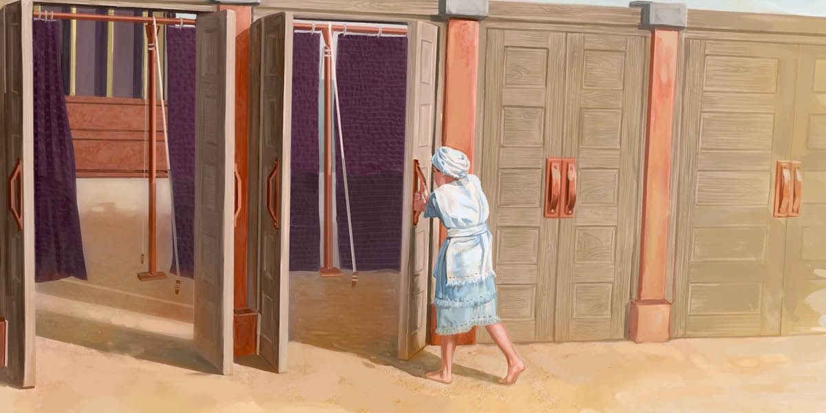 Samuel abre las puertas del tabernáculo