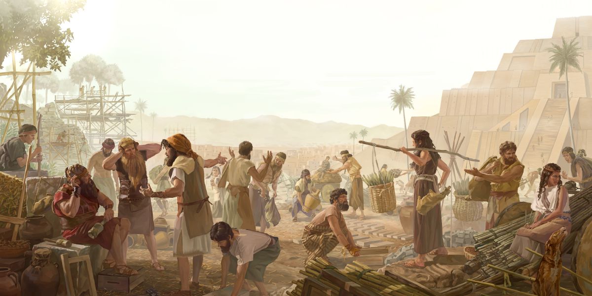La gente no pudo seguir trabajando en la Torre de Babel después que Jehová les confundió el idioma