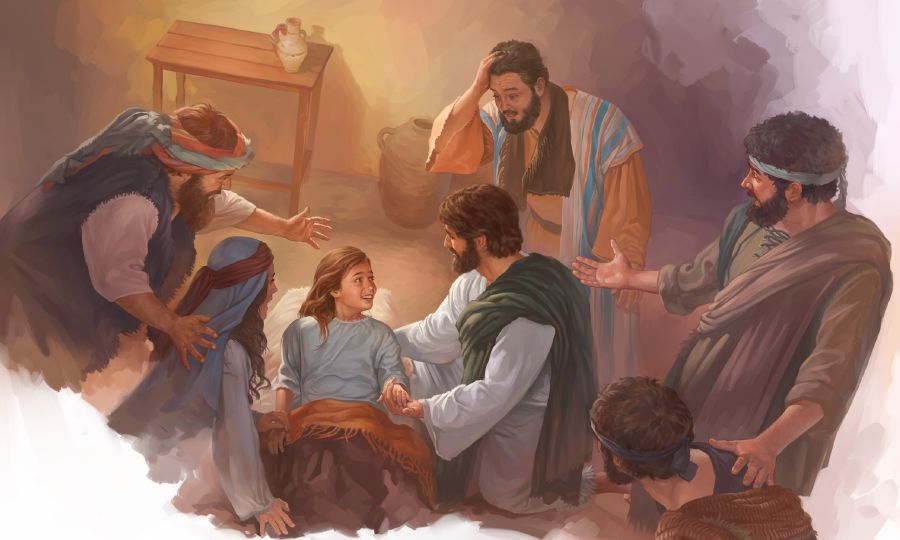 Jesús resucita a la hija de Jairo