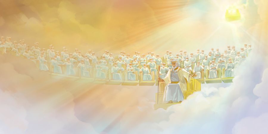Jesús y los 144.000 en el monte Sion