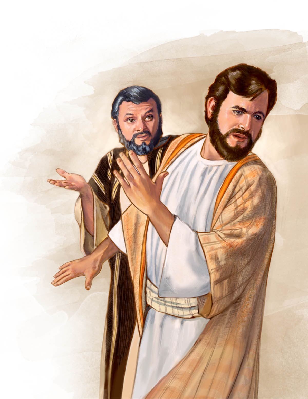 Jesús le dice a Pedro que se ponga detrás de él