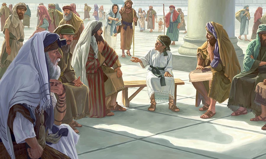 Jesús, a los 12 años, con los maestros en el templo