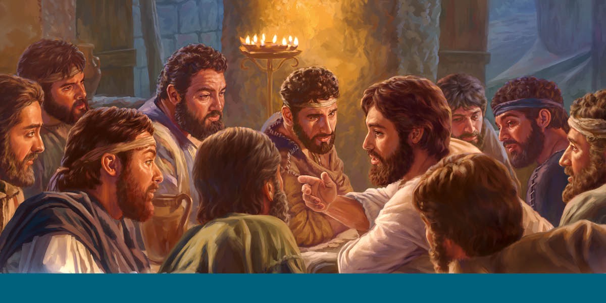 Jesús y sus apóstoles fieles celebrando juntos la Cena del Señor
