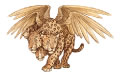 El leopardo con alas que representa a Grecia